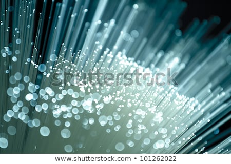 Stockfoto: Close Up Of Blurred Blue Fiber Optics Background