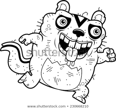 Сток-фото: Cartoon Ugly Chipmunk Running