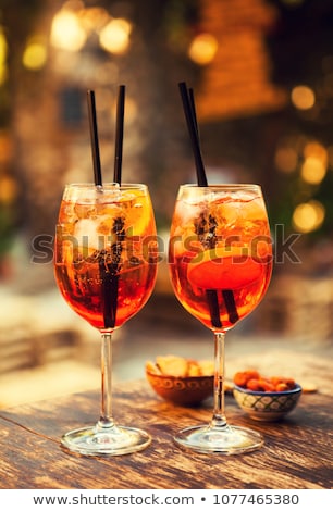 Zdjęcia stock: Glasses Of Aperol Spritz Cocktail