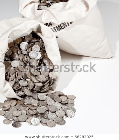 Stock photo: Pile Of Silver Dime Coins