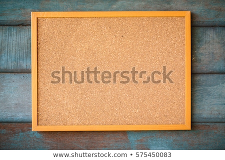 Stock fotó: Blank Sticky Notes Pinned On Cork Memo Board