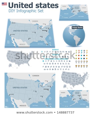 Stockfoto: Volumetric Map Of America