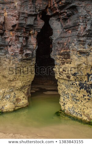 [[stock_photo]]: Cave Entrance In The Ballybunion Cliffs