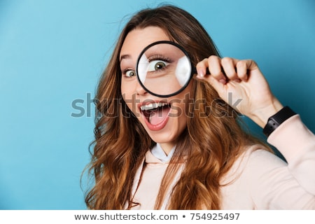 Stock photo: Spy Looking Through Magnifier