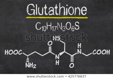 Foto stock: Blackboard With The Chemical Formula Of Glutathione