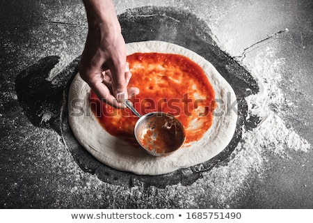 Stockfoto: Cook Preparing Pizza
