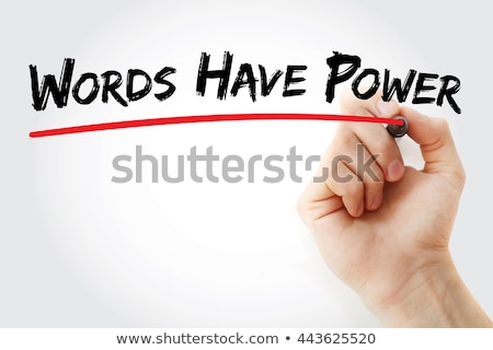 ストックフォト: Words Have Power Text On School Board