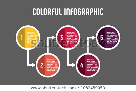 Foto d'archivio: Dark Circular Options Infograph With Five Steps