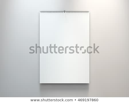 Foto stock: Blank Design Calendar Template With Open Cover With Soft Shadows