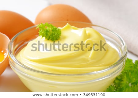Stockfoto: Bowl Of Homemade Mayonnaise