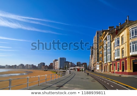 Zdjęcia stock: Gijon Facades Of Asturias In Spain