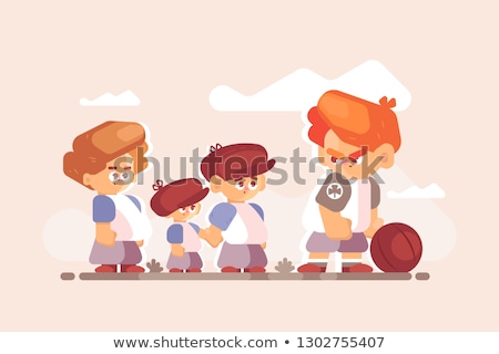 Foto stock: Boy Fighter With Good Kids Outside