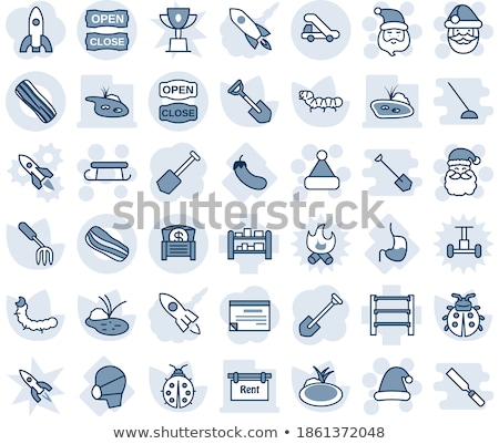 Foto stock: Stomach Icon With Shade On Blue Background