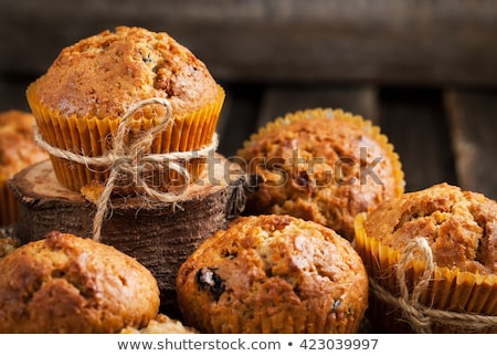 Foto stock: Fresh Homemade Delicious Raisins Muffins