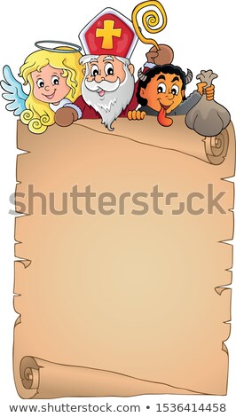 Foto stock: Saint Nicholas Day Topic Parchment 1