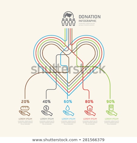 Zdjęcia stock: Charity Donation Web Poster People Donate Money