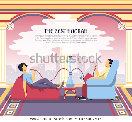 Foto d'archivio: Hookah Lounge And Bar Advertising Poster Vector