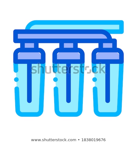 Foto stock: Water Final Microfilter Vector Sign Thin Line Icon