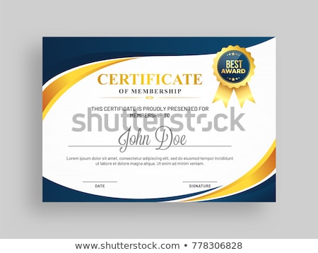 Сток-фото: Certificate Of Appreciation Template With Golden Star