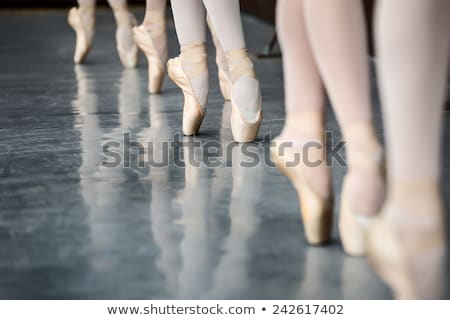 Dancer In Ballet Shoes Dancing In Pointe Stock foto © bezikus