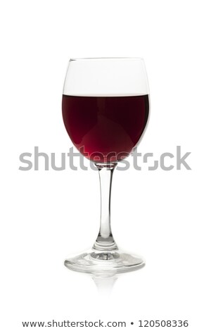 Stock fotó: Elegant Red Wine Glass Isoolated On A White Background