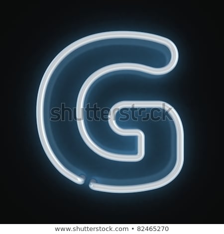 Stock fotó: The Letter G From Neon Light