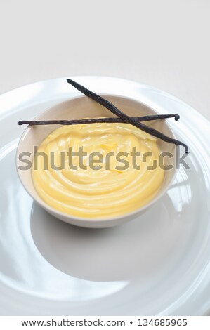Vanilla Custard Pastry Cream With Seeds Sticks Foto stock © keko64