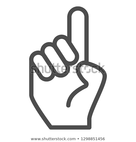 Stock fotó: A White Man With A Raised Index Finger