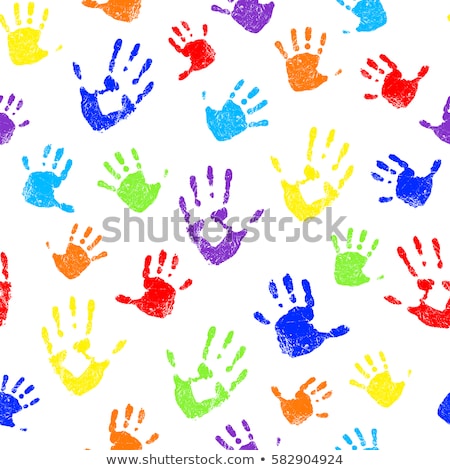 Stockfoto: Hand Painted Child White Background