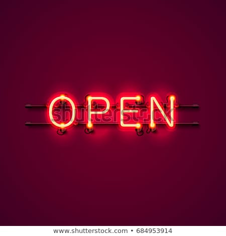 Stockfoto: Open Neon Sign