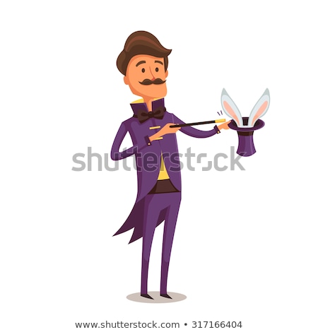 Stock photo: Funny Cartoon Illusionist