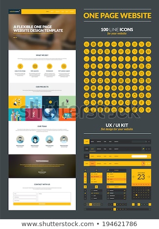 Stock photo: One Page Website Flat Ui Design Template