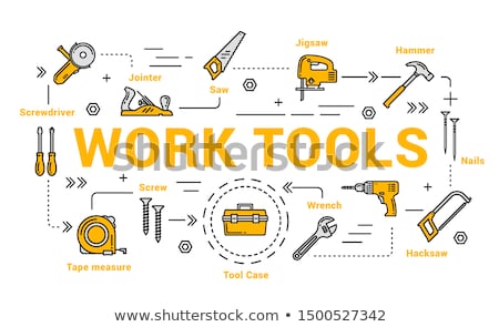 Zdjęcia stock: Flat Icons For Woodwork Tools