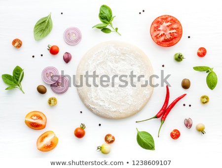 Foto stock: Pizza And Ingredients