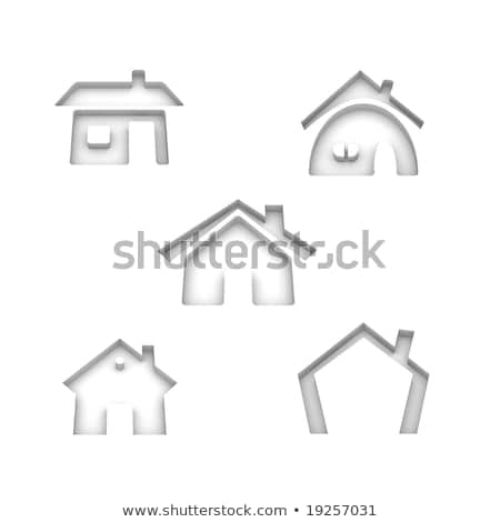 Stockfoto: Et · van · 5 · huis · 3d · gesmolten · pictogramvariaties