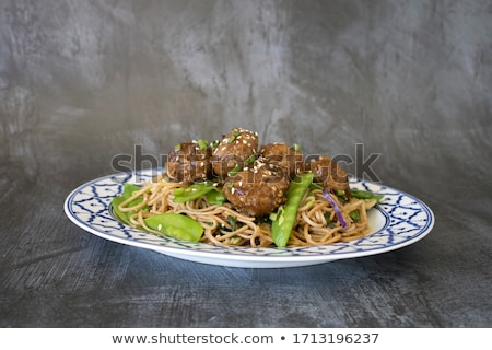 Stock photo: Meatballs And Noodles