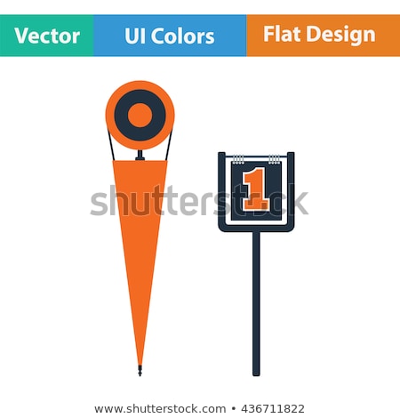 Stock photo: American Football Sideline Markers Icon