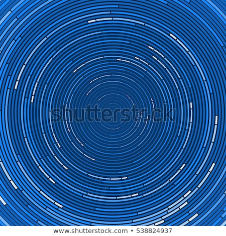 Foto stock: Bright Blue Abstract Concentric Pattern