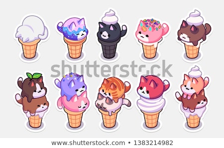 Zdjęcia stock: Sticker Design With Different Faces