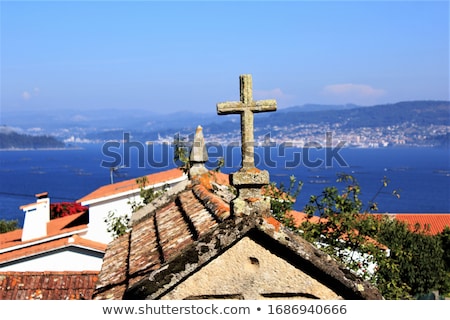 Stok fotoğraf: Combarro Cross Village In Pontevedra Galicia Spain