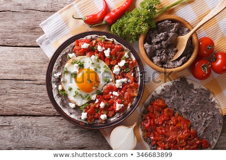 Foto stock: Tortillas With Fried Eggs