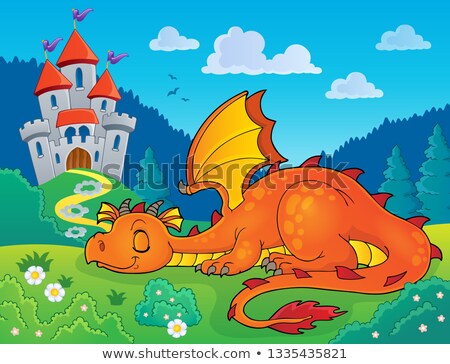 Сток-фото: Sleeping Dragon Theme Image 2