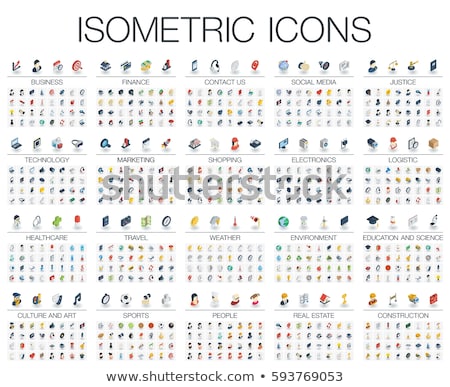 Foto d'archivio: Weather Color Isometric Icons