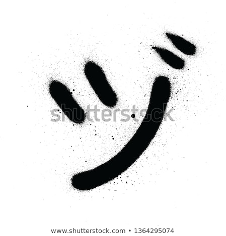 Stok fotoğraf: Graffiti Japanese A Character Sprayed In Black Over White