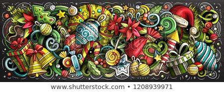 Stock foto: 2020 Doodles Illustration New Year Objects And Elements Poster Design