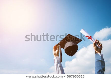 Stock fotó: Happy Senior Graduate Student Woman With Diploma