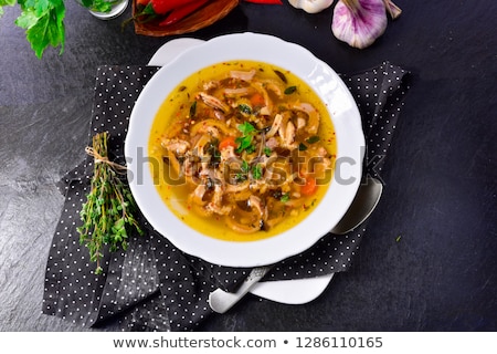 ストックフォト: Traditional Tripe Soup In Polish Style With Beef And Vegetables