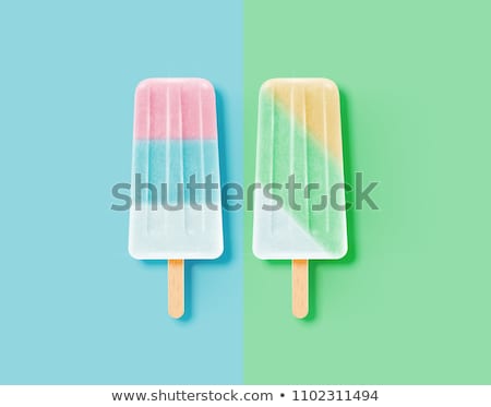 Stock photo: Realistic Icecream Bars Divided Background Vector Illustration