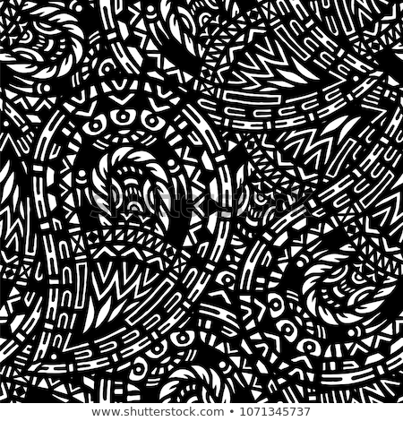 Stock foto: Monochrome Seamless Pattern With Mosaic Motif