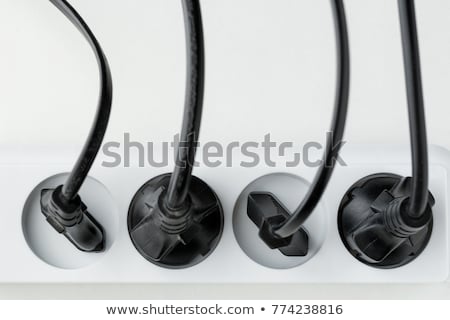 Foto stock: Onectores · de · cable · sobre · fondo · blanco · aislado · en · blanco · centrico